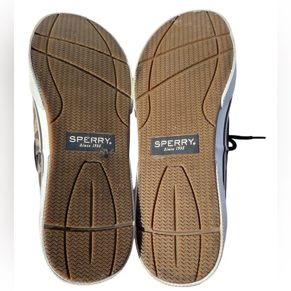 Sperry Men’s Black and Olive Camo Halyard 2-Eye Size 9.5 - Picture 8 of 8